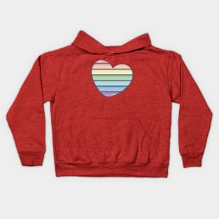 Cute Heart, Colorful Rainbow Hearts, Romantic Adorable Design for kids clothing Kids Hoodie